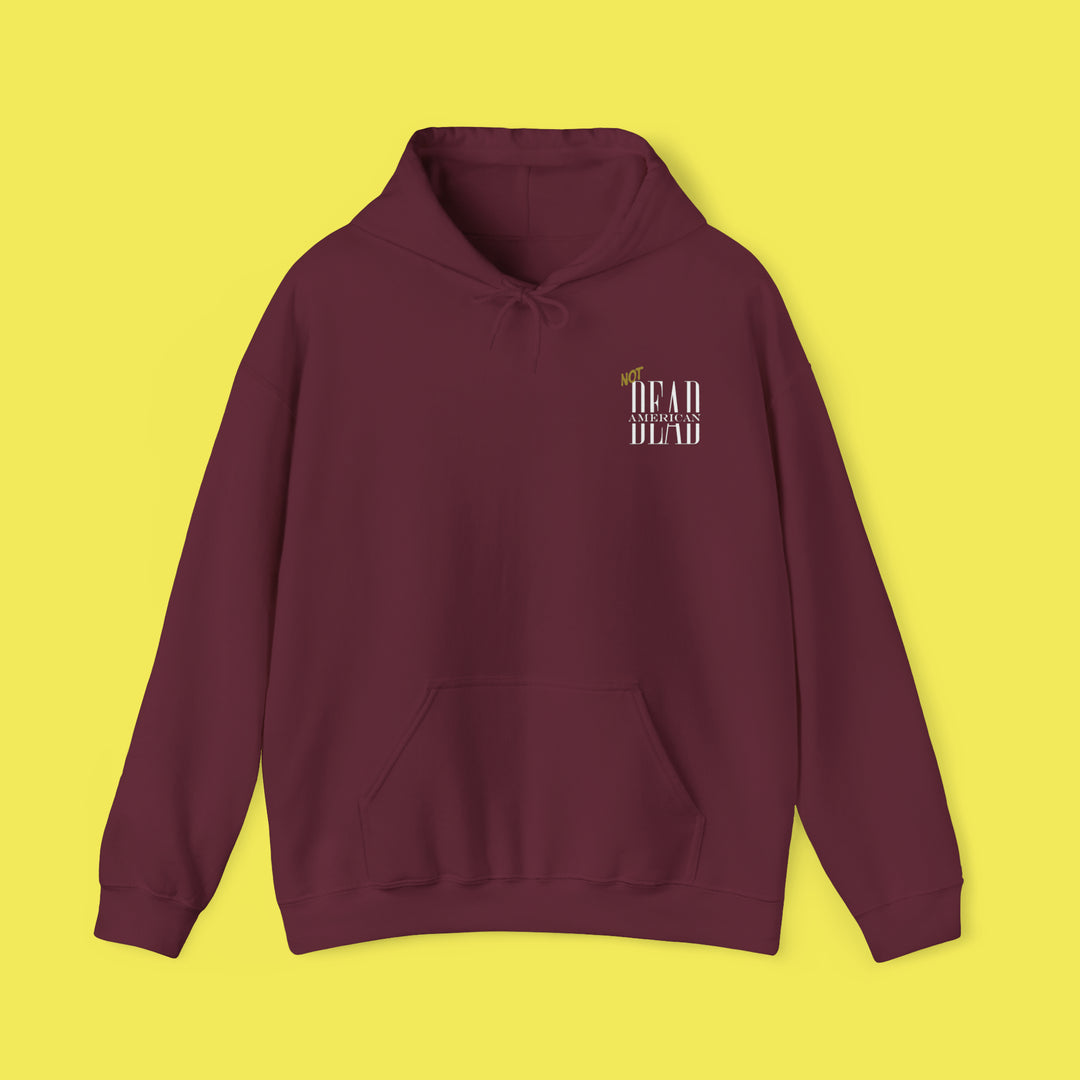 Not Dead American Actually Saosin Hoodie (White Print)